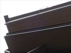 成田市 雨樋と軒天部分も塗装が劣化してきていました。 協伸 