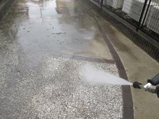 駐車場 水洗い