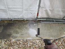 土間　駐車場　洗浄