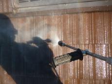 高圧洗浄　足場