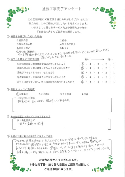 誠実そうで､いろいろ細かく説明してくれました。