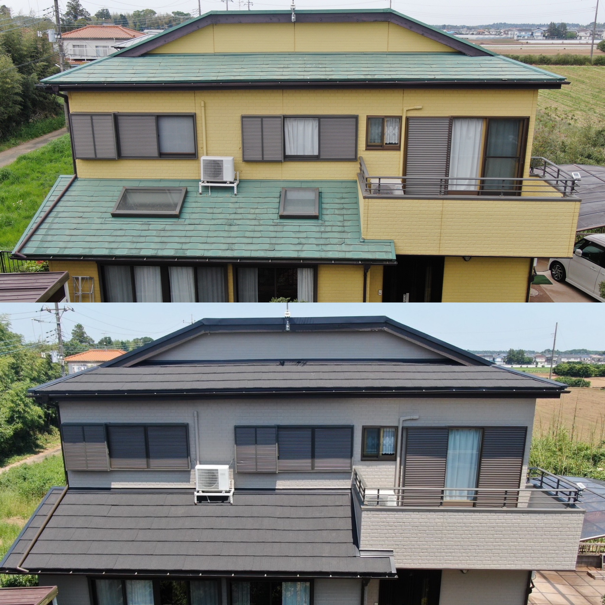 塗り替え&屋根カバー工事ビフォーアフター♪♪