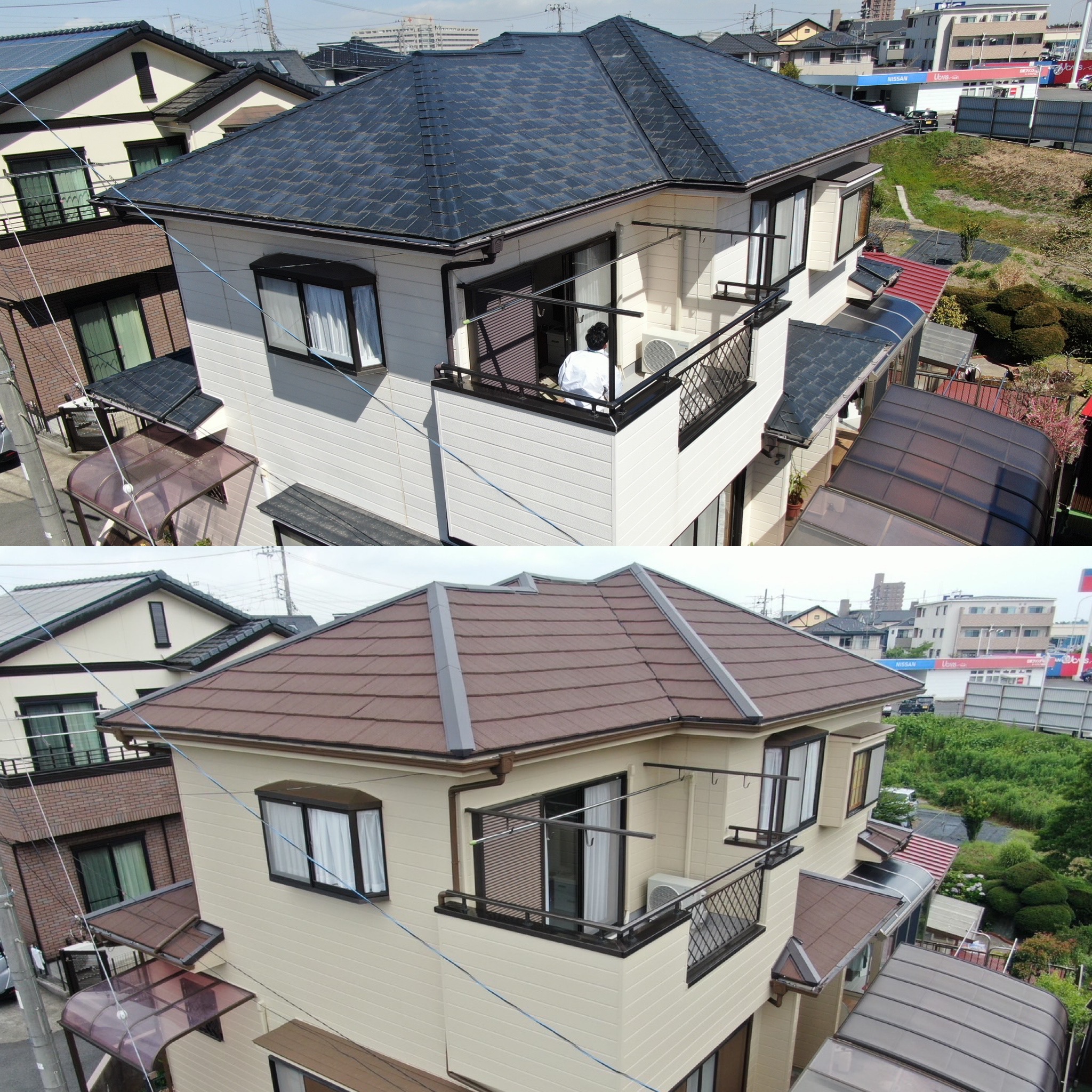 屋根カバー&塗り替えビフォーアフター♪♪