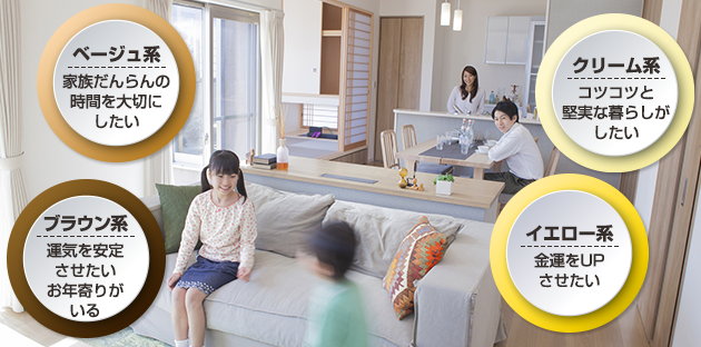 運気アップ効果がある色について